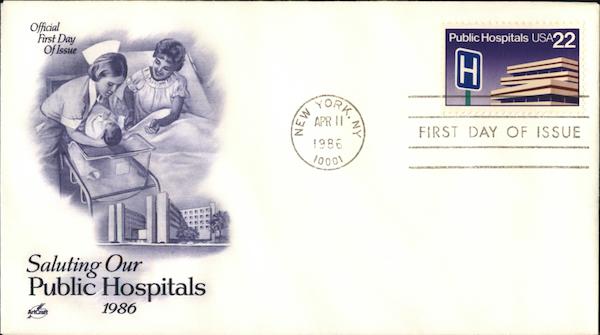 Saluting Our Public Hospitals - 1986 First Day Covers
