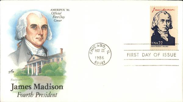 James Madison Fourth President First Day Covers