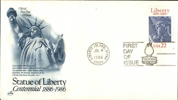 Statue of Liberty Centennial 1886-1986 First Day Covers