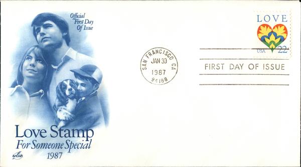 Love Stamp For Someone Special 1987 First Day Covers