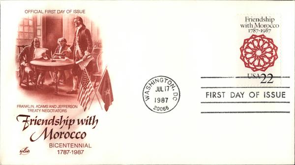 Friendship with Morocco Bicentennial 1787 - 1987 First Day Covers