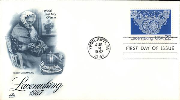 Lacemaking, 1987, Bobbin Lacemaking First Day Covers