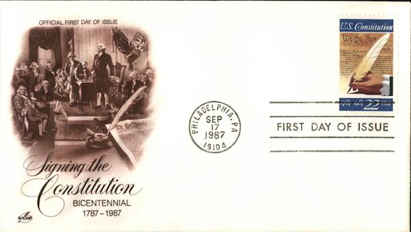 Signing the Constitution Bicentennial 1787-1987 First Day Covers