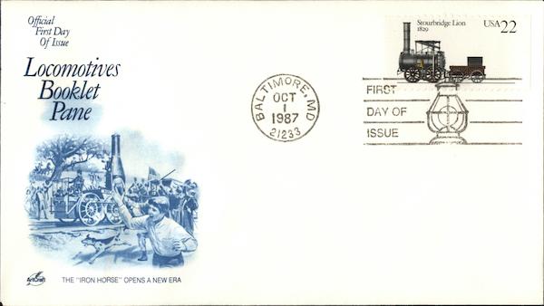 Locomotives Booklet Pane First Day Covers