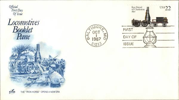 Locomotives Booklet Pane First Day Covers