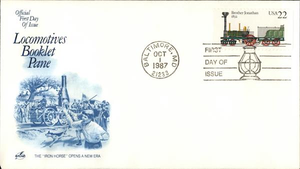 Locomotives Booklet Pane First Day Covers