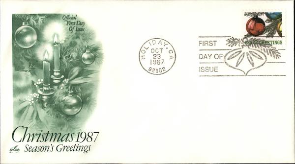 Christmas 1987 - Season's Greetings First Day Covers