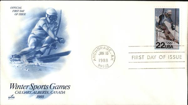 Winter Sports Games First Day Covers
