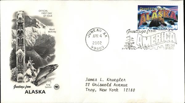 Greetings from America - Alaska First Day Covers