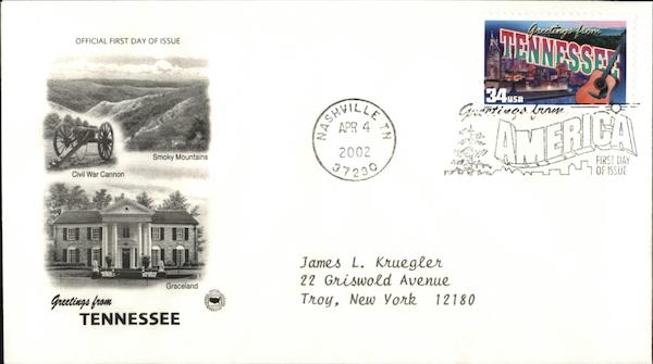 Greetings From Tennessee First Day Covers