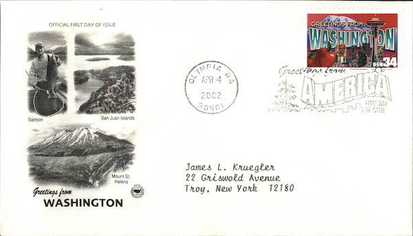 Greetings from America - Washington First Day Covers