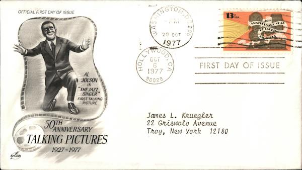 50th Anniversary Talking Pictures 1927-1977 First Day Covers