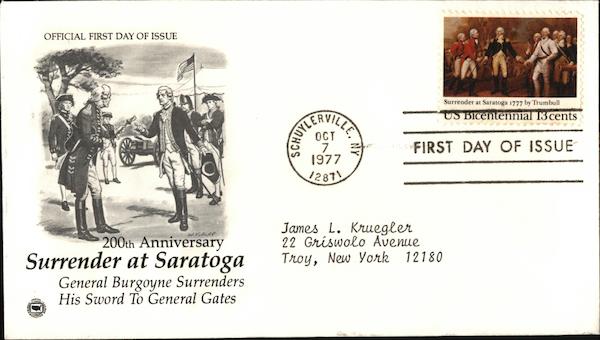 200th Anniversary - Surrender at Saratoga General Burgoyne Surrenders his sword to General Gates