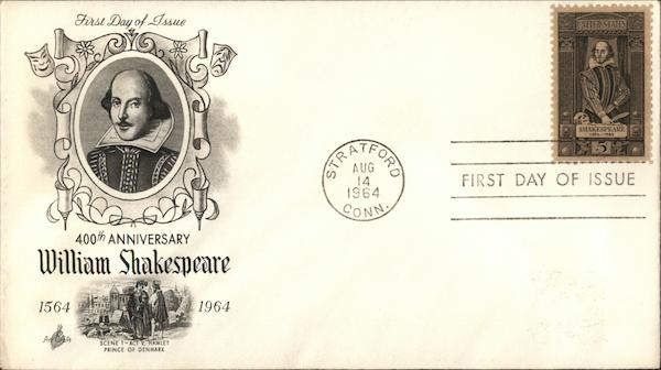 400th Anniversary William Shakespeare 1564-1964 First Day Covers
