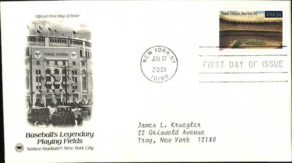 Baseball's Legendary Playing Fields First Day Covers