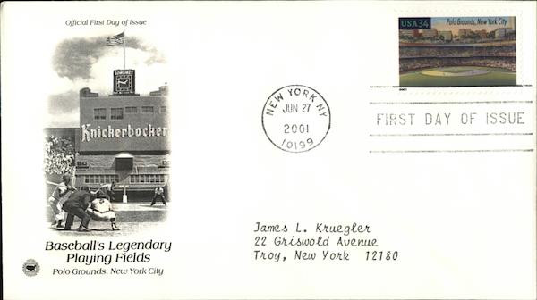 Baseball's Legendary Playing Fields First Day Covers