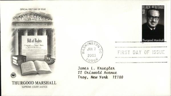 Thurgood Marshall, Supreme Court Justice First Day Covers