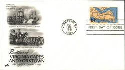 Battles of Virginia Capes and Yorktown 1781 Bicentennial 1981 First Day Cover