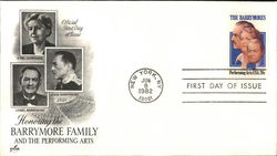 Honoring the Barrymore Family at the Performing Arts First Day Cover