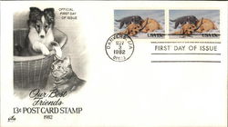 Our Best Friends 13c Postcard Stamp 1982 First Day Cover