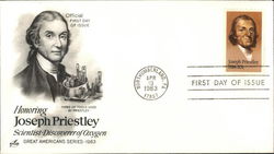 Honoring Joseph Priestley, Scientist, Discoverer of Oxygen First Day Cover