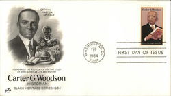 Carter G. Woodson Historian - Black Heritage Series 1984 First Day Cover
