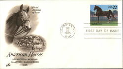 American Horses - Appaloosa - Morgan Quarter - Saddlebred 1985 First Day Cover