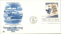 Stamp Collecting Booklet Pane 1986 First Day Cover