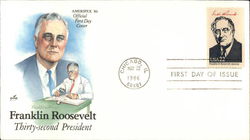 Ameripex '86 - Franklin Roosevelt - Thirty-second President First Day Cover