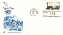 Locomotives Booklet Pane First Day Cover