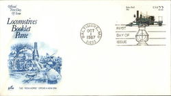 Locomotives Booklet Pane First Day Cover