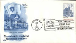 Massachusetts Statehood Bicentennial First Day Cover
