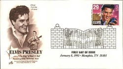 Elvis Presley "The King" of Rock 'n Roll Recording Artist, Performer, Actor First Day Cover