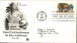 200th Anniversary First Civil Settlement in Alta California First Day Cover