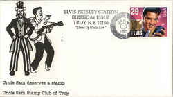 Elvis Presley Station Birthday Issue - Troy, N.Y. 12180 "Home of Uncle Sam" First Day Covers First Day Cover First Day Cover First Day Cover