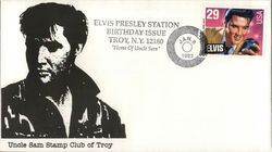 Elvis Presley Station Birthday Issue - Troy, N.Y. 12180 "Home of Uncle Sam" First Day Cover
