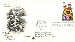 Winter Garden Flowers - Pansy First Day Cover