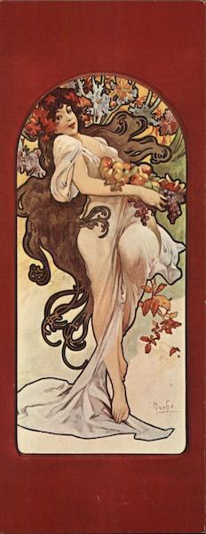 Les Petites Quatre Saisons/Autumn by Alfons Mucha Art Nouveau