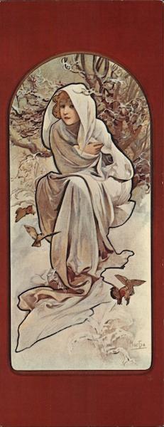 Les Petites Quatre Saisons/Winter by Alfons Mucha Art Nouveau