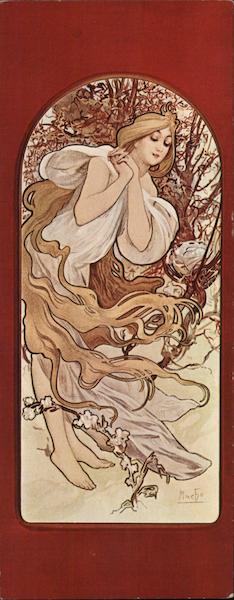 Les Petites Quatre Saisons/Spring by Alfons Mucha Art Nouveau
