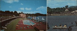 Lakeside Motor Inn Lake Placid, NY Postcard Large Format Postcard Large Format Postcard