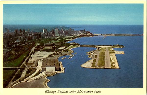 Chicago Skyline With McCormick Place Illinois