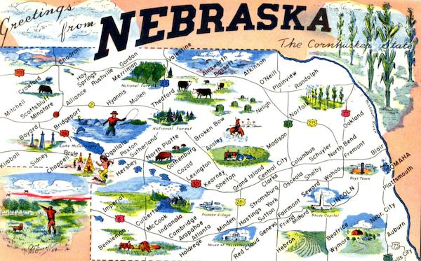Greetings From Nebraska The Cornhusker State