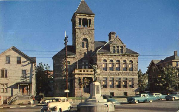 Court House And Civil War Monument Woonsocket Rhode Island