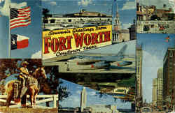 Souvenir Greetings From Fort Worth Postcard