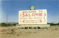 Welcome To Salome Arizona Postcard Postcard