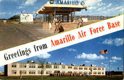 Greetings From Amarillo Air Force Base Postcard