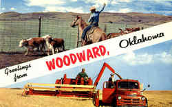 Greetings From Woodward Oklahoma Postcard Postcard