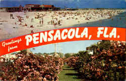 Greetings From Pensacola Florida Postcard Postcard