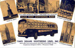 Glass Roof Sightseeing Buses New York City, NY Postcard Postcard